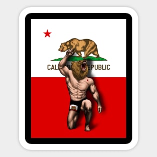 California Bear Flag - Cali love - California Love Sticker